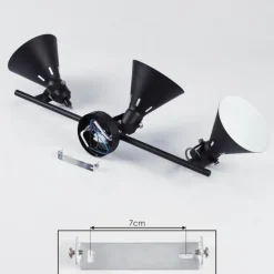 Plafonnier Upiano Noir, 3 lumières