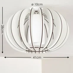 Plafonnier Valkom Blanc, 1 lumière