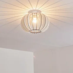 Plafonnier Valkom Blanc, 1 lumière