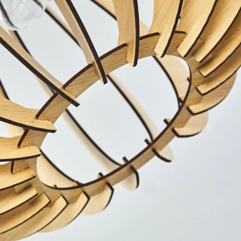 Plafonnier Valkom Bois clair, 1 lumière