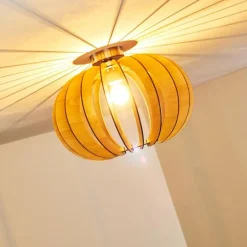 Plafonnier Valkom Bois clair, 1 lumière