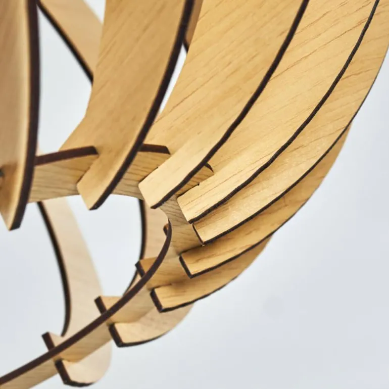 Plafonnier Valkom Bois clair, 1 lumière