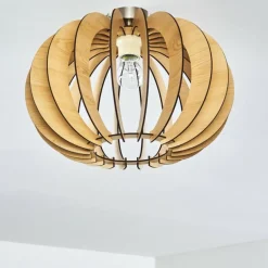 Plafonnier Valkom Bois clair, 1 lumière