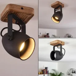 Plafonnier Vanuatu Brun, Noir, 1 lumière