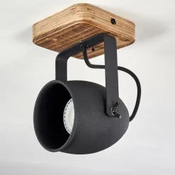 Plafonnier Vanuatu Brun, Noir, 1 lumière