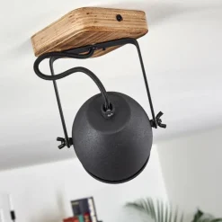 Plafonnier Vanuatu Brun, Noir, 1 lumière