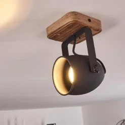 Plafonnier Vanuatu Brun, Noir, 1 lumière