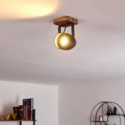 Plafonnier Vanuatu Brun, Noir, 1 lumière