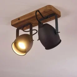 Plafonnier Vanuatu Brun, Noir, 2 lumières