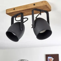 Plafonnier Vanuatu Brun, Noir, 2 lumières