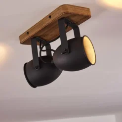 Plafonnier Vanuatu Brun, Noir, 2 lumières