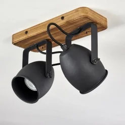 Plafonnier Vanuatu Brun, Noir, 2 lumières