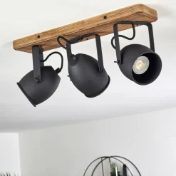 Plafonnier Vanuatu Brun, Noir, 3 lumières