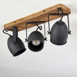 Plafonnier Vanuatu Brun, Noir, 3 lumières