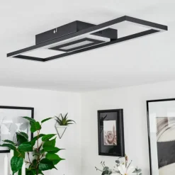 Plafonnier Vaseux LED Noir, Blanc, 1 lumière