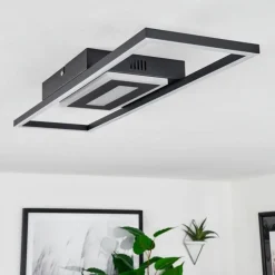Plafonnier Vaseux LED Noir, Blanc, 1 lumière