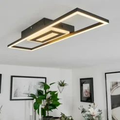 Plafonnier Vaseux LED Noir, Blanc, 1 lumière