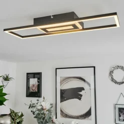 Plafonnier Vaseux LED Noir, Blanc, 1 lumière