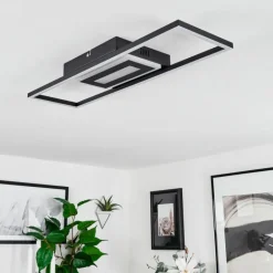 Plafonnier Vaseux LED Noir, Blanc, 1 lumière