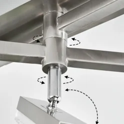 Plafonnier Vehkala LED Chrome, Nickel mat, 5 lumières, Télécommandes, Changeur de couleurs