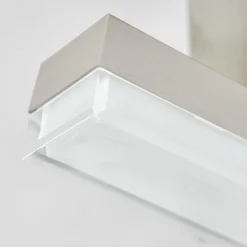 Plafonnier Vehkala LED Chrome, Nickel mat, 2 lumières, Télécommandes, Changeur de couleurs