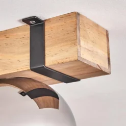 Plafonnier Verre 15cm Montgomery Écru, Noir, 4 lumières