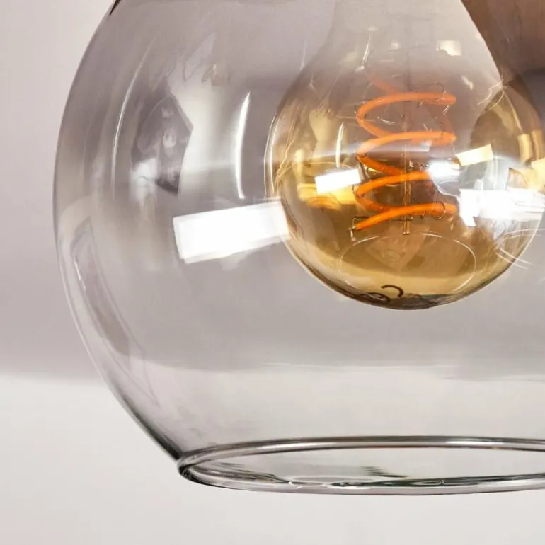 Plafonnier Verre 15cm Montgomery Écru, Noir, 4 lumières