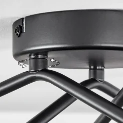 Plafonnier Vestjelland Laiton, Noir, 6 lumières