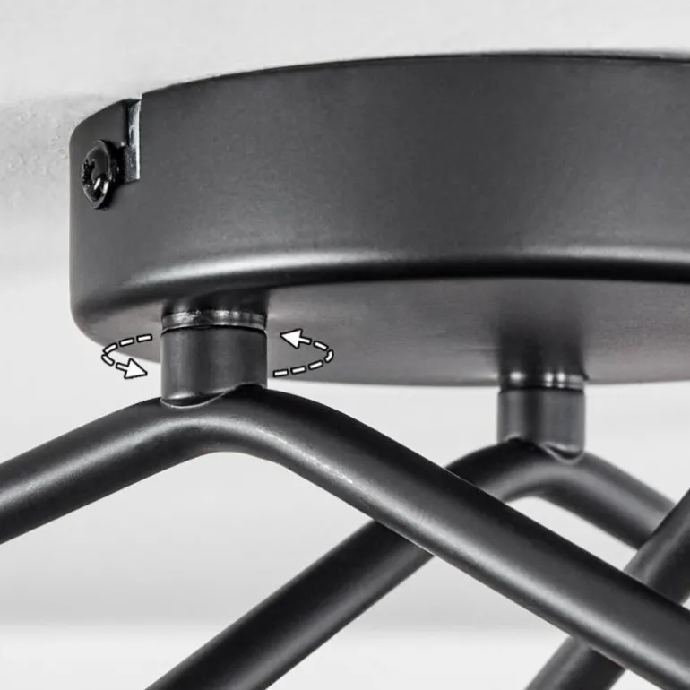 Plafonnier Vestjelland Laiton, Noir, 6 lumières