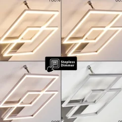 Plafonnier Veyrier LED Acier brossé, 4 lumières