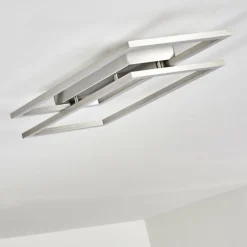 Plafonnier Veyrier LED Acier brossé, 2 lumières