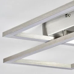 Plafonnier Veyrier LED Acier brossé, 2 lumières