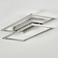 Plafonnier Veyrier LED Acier brossé, 2 lumières