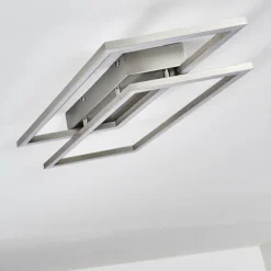Plafonnier Veyrier LED Acier brossé, 2 lumières