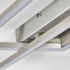 Plafonnier Veyrier LED Acier brossé, 2 lumières