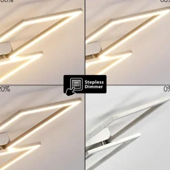 Plafonnier Veyrier LED Acier brossé, 2 lumières