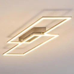 Plafonnier Veyrier LED Acier brossé, 2 lumières