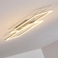 Plafonnier Veyrier LED Acier brossé, 2 lumières