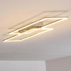 Plafonnier Veyrier LED Acier brossé, 2 lumières