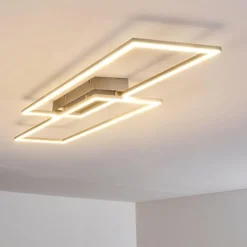 Plafonnier Veyrier LED Acier brossé, 2 lumières