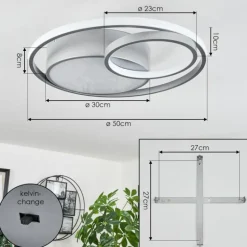 Plafonnier Vignier LED Titane, 1 lumière