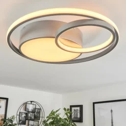 Plafonnier Vignier LED Titane, 1 lumière