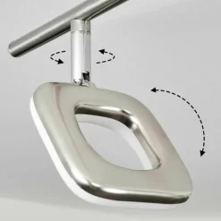 Plafonnier Villenauxe LED Nickel mat, 6 lumières