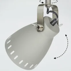 Plafonnier Vlissingen Chrome, Gris, 2 lumières