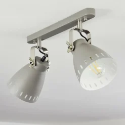 Plafonnier Vlissingen Chrome, Gris, 2 lumières