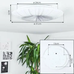 Plafonnier Vogorno LED Blanc, 1 lumière