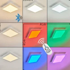 Plafonnier Voisines LED Blanc, 1 lumière, Télécommandes, Changeur de couleurs