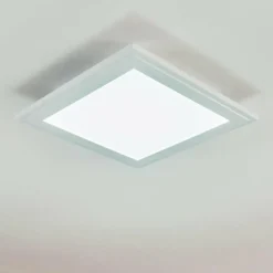 Plafonnier Voisines LED Blanc, 1 lumière, Télécommandes, Changeur de couleurs