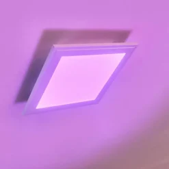 Plafonnier Voisines LED Blanc, 1 lumière, Télécommandes, Changeur de couleurs