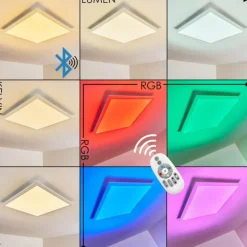 Plafonnier Voisines LED Blanc, 1 lumière, Télécommandes, Changeur de couleurs